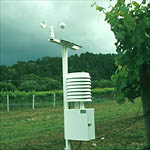 Figure 10. A typical weather station used to collect information for the prediction of downy mildew outbreaks. (Courtesy G. Ash)