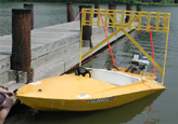 Figure 17. Boat equipped with a spore-sampling device for collecting airborne propagules of Gibberella zeae. (Courtesy D. Schmale III)