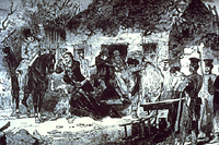 Figura 32. Camponeses Irlandeses expulsos de suas terras por não pagar o aluguel. (Cortesia Illustrated London News)