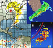 Figure 26. Spread of citrus canker in urban Miami in relationship to storm frontal boundaries. (Courtesy T.R. Gottwald, copyright-free)
